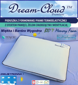 Poduszka Dream-Cloud Premium Bio Chłodząca-Wentylowana 60x40x16cm