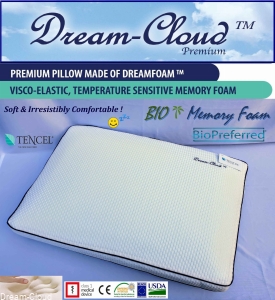 Dream-Cloud Premium Memory Foam Pillow 60x40x14cm / 24x16x5.5 in.