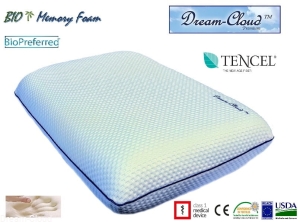 Dream-Cloud Premium Bio Memory Foam Pillow 58x35x11cm / 23x14x4.3 in.