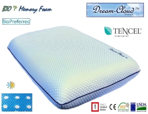 Dream-Cloud Premium Cooling & Ventilated Bio Memory Foam Pillow 58x35x11cm / 23x14x4.3 in.