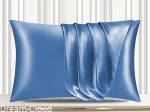 Poszewka Poduszki Dream-Cloud Premium Shiny Silk Błękit (Jedwab Naturalny)