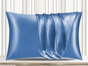 Poszewka Poduszki Dream-Cloud Premium Shiny Silk Błękit (Jedwab Naturalny)